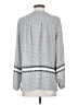 Ann Taylor LOFT 100% Polyester Silver Long Sleeve Blouse Size XS - photo 2