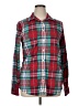 Lands' End 100% Cotton Plaid Red Long Sleeve Button-Down Shirt Size 14 (tall) - photo 1