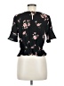 Lydelle 100% Polyester Black Short Sleeve Blouse Size M - photo 2