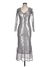 Bardot Metallic Silver Cocktail Dress Size L - photo 1