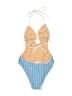 J.Crew Stripes Blue One Piece Swimsuit Size 2 - photo 2