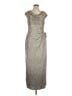 Connected Apparel Metallic Silver Cocktail Dress Size 10 (petite) - photo 1
