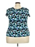 DressBarn 100% Polyester Teal Short Sleeve Top Size 2X - photo 1