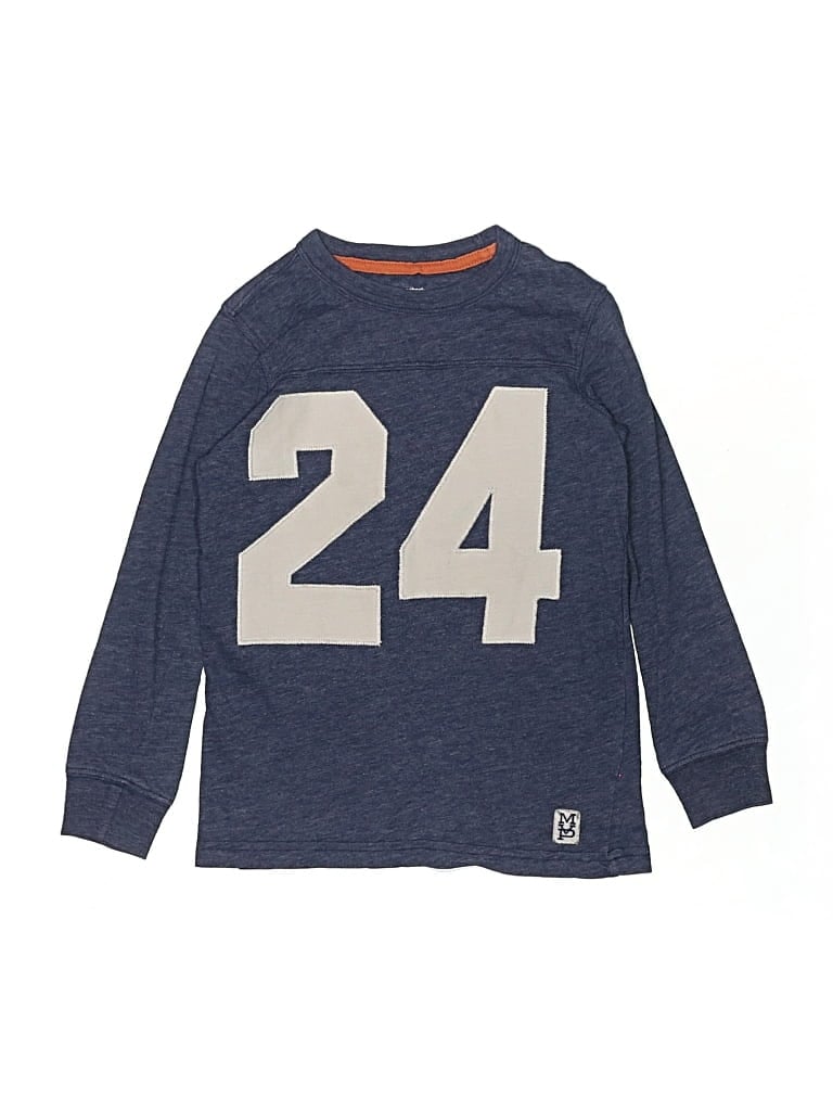 Pre-owned Carter's Kids' Long Sleeve T-shirt In Blue