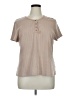 Basic Editions 100% Cotton Tan Short Sleeve Blouse Size XL - photo 1