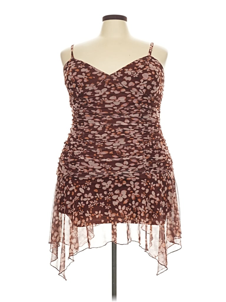 Pre-owned Wild Fable Cocktail Dress In Brown