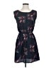 Gap Outlet 100% Polyester Print Black Casual Dress Size XS - photo 1
