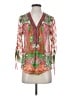 Hale Bob 100% Silk Orange 3/4 Sleeve Silk Top Size XS - photo 1