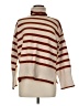 MELLODAY Stripes Brown Turtleneck Sweater Size M - photo 1