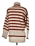 MELLODAY Stripes Brown Turtleneck Sweater Size M - photo 2