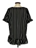 Umgee Stripes Black Short Sleeve Blouse Size S - photo 2