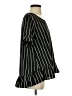 Umgee Stripes Black Short Sleeve Blouse Size S - photo 4