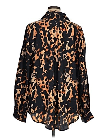 Topshop Long Sleeve Button-Down Shirt (view 2)