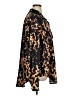 Topshop Animal Print Orange Long Sleeve Button-Down Shirt Size 14 - photo 4