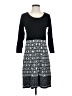 Studio One Houndstooth Black Casual Dress Size L (petite) - photo 1