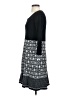 Studio One Houndstooth Black Casual Dress Size L (petite) - photo 5