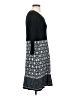 Studio One Houndstooth Black Casual Dress Size L (petite) - photo 4