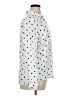 Maison Jules 100% Rayon Polka Dots White Long Sleeve Blouse Size XL - photo 4