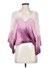 YFB 100% Rayon Purple 3/4 Sleeve Blouse Size XS - photo 1