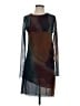 Keepsake 100% Polyester Graphic Teal Cocktail Dress Size S (estimated) - photo 1