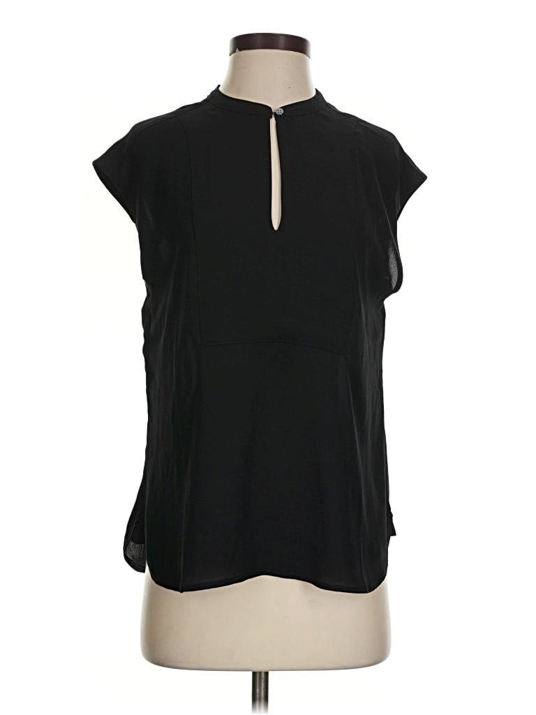 Pre-owned Jcrew Short Sleeve Blouse In Black