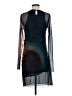 Keepsake 100% Polyester Graphic Teal Cocktail Dress Size S (estimated) - photo 2