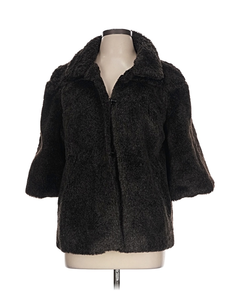 Pre-owned Unbranded Faux Fur Jacket In Black