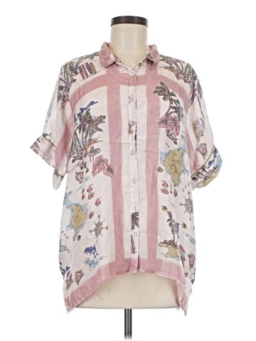Johnny Was Short Sleeve Silk Top (view 1)
