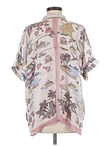 Johnny Was Short Sleeve Silk Top (view 2)