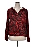 Blousology 100% Polyester Animal Print Red Long Sleeve Blouse Size XL - photo 1