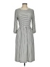 Merokeety Stripes Gray Casual Dress Size S - photo 1