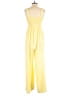 Dokotoo 100% Polyester Solid Yellow Jumpsuit Size M - photo 2