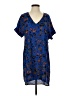 Peyton Jensen Print Blue Casual Dress Size S - photo 1