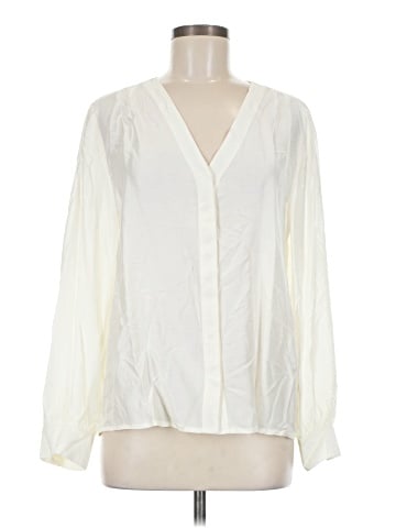 J. McLaughlin Long Sleeve Silk Top (view 1)