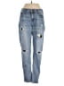 Current/Elliott Hearts Blue Jeans Size 25 waist - photo 1