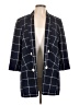 Express 100% Polyester Plaid Blue Blazer Size L - photo 1