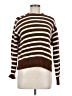 Cosmic Blue Love 100% Cotton Stripes Brown Pullover Sweater Size M - photo 1