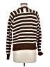 Cosmic Blue Love 100% Cotton Stripes Brown Pullover Sweater Size M - photo 2