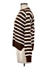 Cosmic Blue Love 100% Cotton Stripes Brown Pullover Sweater Size M - photo 5