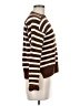 Cosmic Blue Love 100% Cotton Stripes Brown Pullover Sweater Size M - photo 4