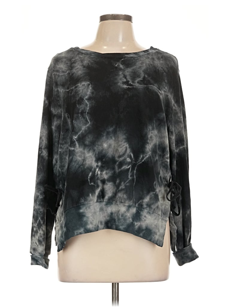 Pre-owned Pam & Gela 3/4 Sleeve T-shirt In Black