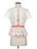 BCBGMAXAZRIA Ivory Short Sleeve Top Size S - photo 1