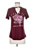 Wound Up Burgundy Short Sleeve Top Size XS - photo 1