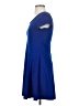 Wilde Solid Blue Casual Dress Size S - photo 5