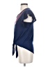 New York Laundry Blue Short Sleeve Blouse Size S - photo 5