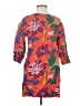 Something Navy Print Orange Casual Dress Size XS - photo 1
