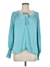 Elie Tahari 100% Polyester Teal Long Sleeve Blouse Size M - photo 1