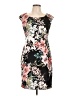 Connected Apparel Floral Black Casual Dress Size 10 (petite) - photo 1
