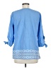 Talbots 100% Cotton Solid Blue 3/4 Sleeve Blouse Size M - photo 2