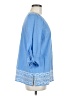 Talbots 100% Cotton Solid Blue 3/4 Sleeve Blouse Size M - photo 4